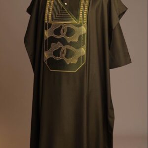 Olive green agbada