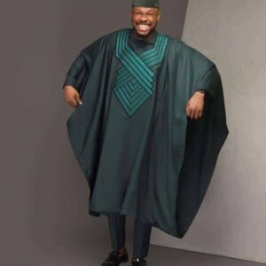 Men’s Premium Dark Green Agbada