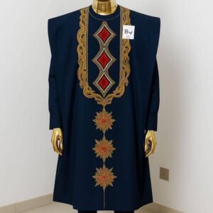 Royal Navy Blue Agbada for Men